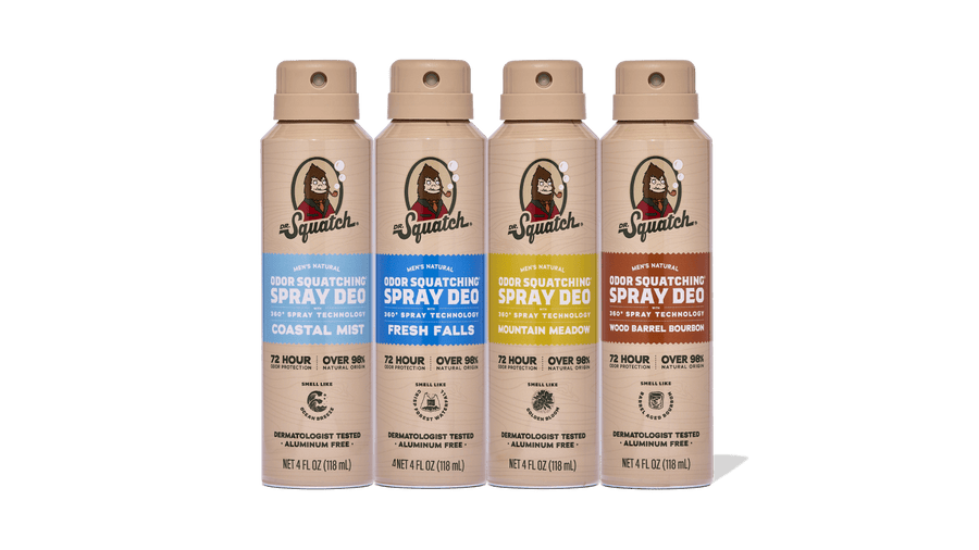 Spray Deodorant 4-Pack - Hero Travel Lineup