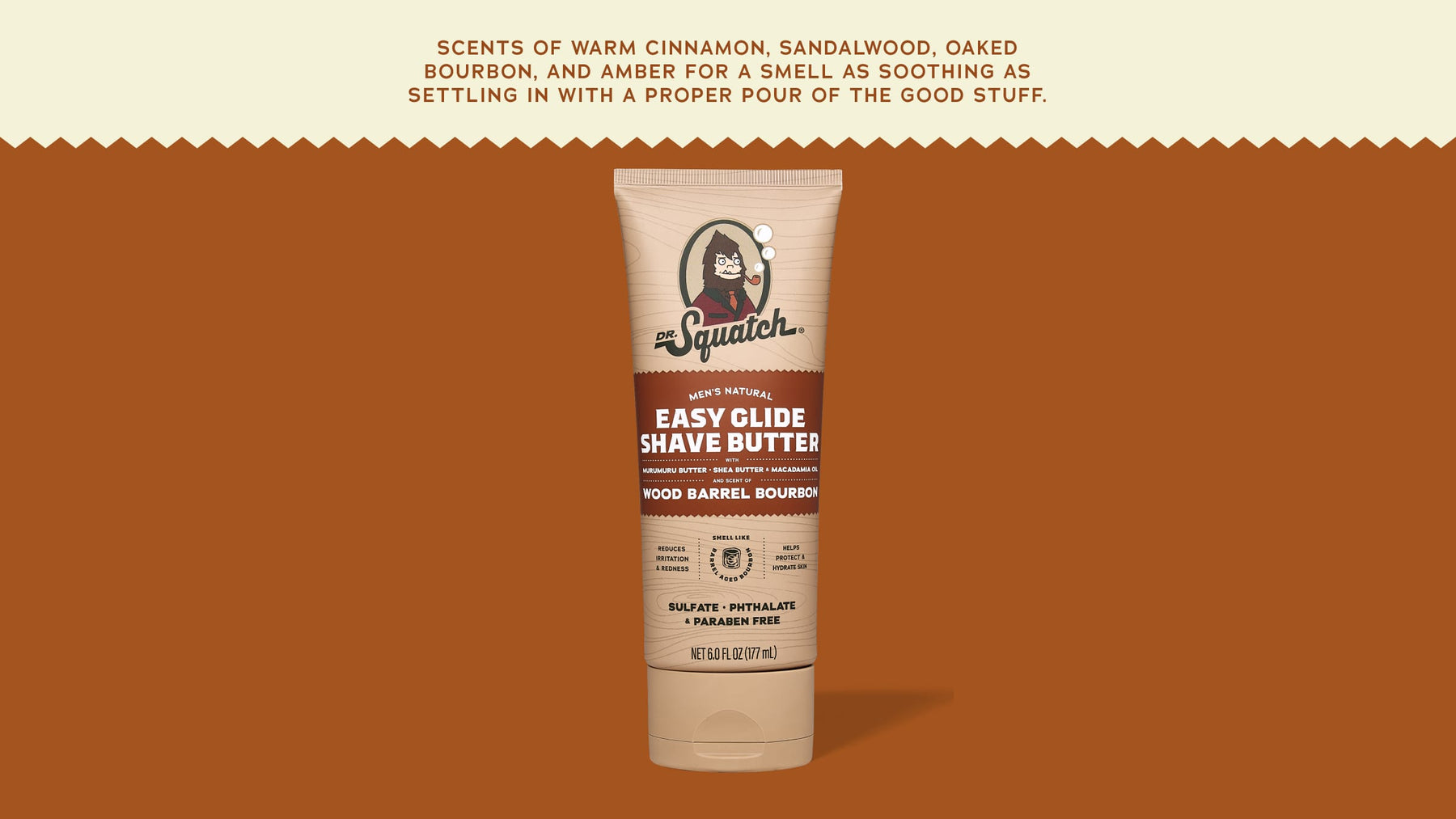 Easy Glide Shave Butter Wood Barrel Bourbon - Trail Daily Clean