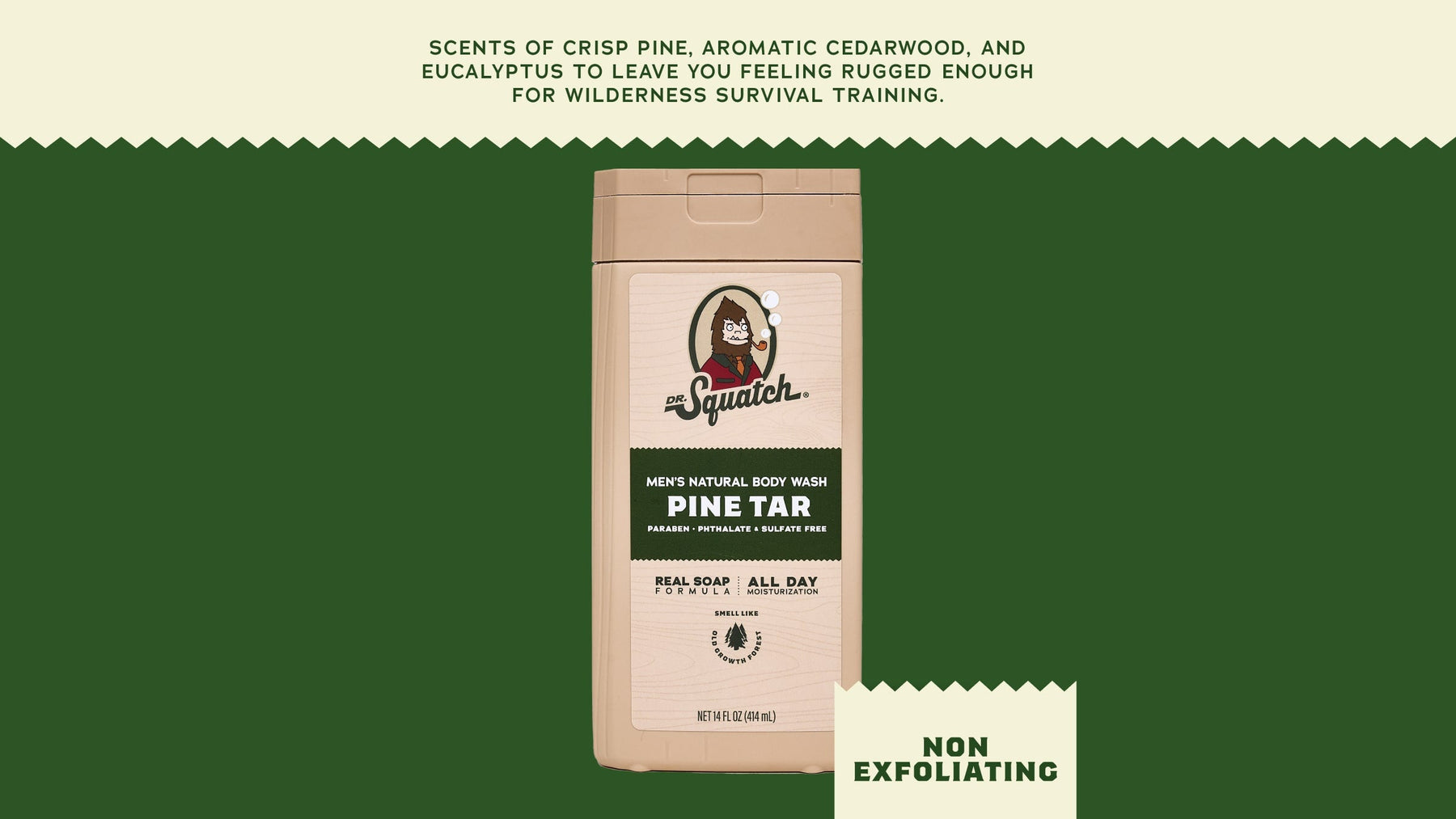 14 oz Pine Tar Body Wash - Clean Fresh Bar