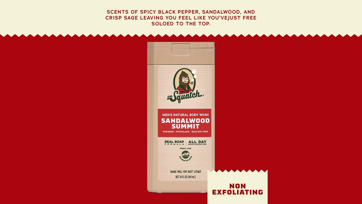 14 oz Sandalwood Summit Body Wash - Classic Shower Bar