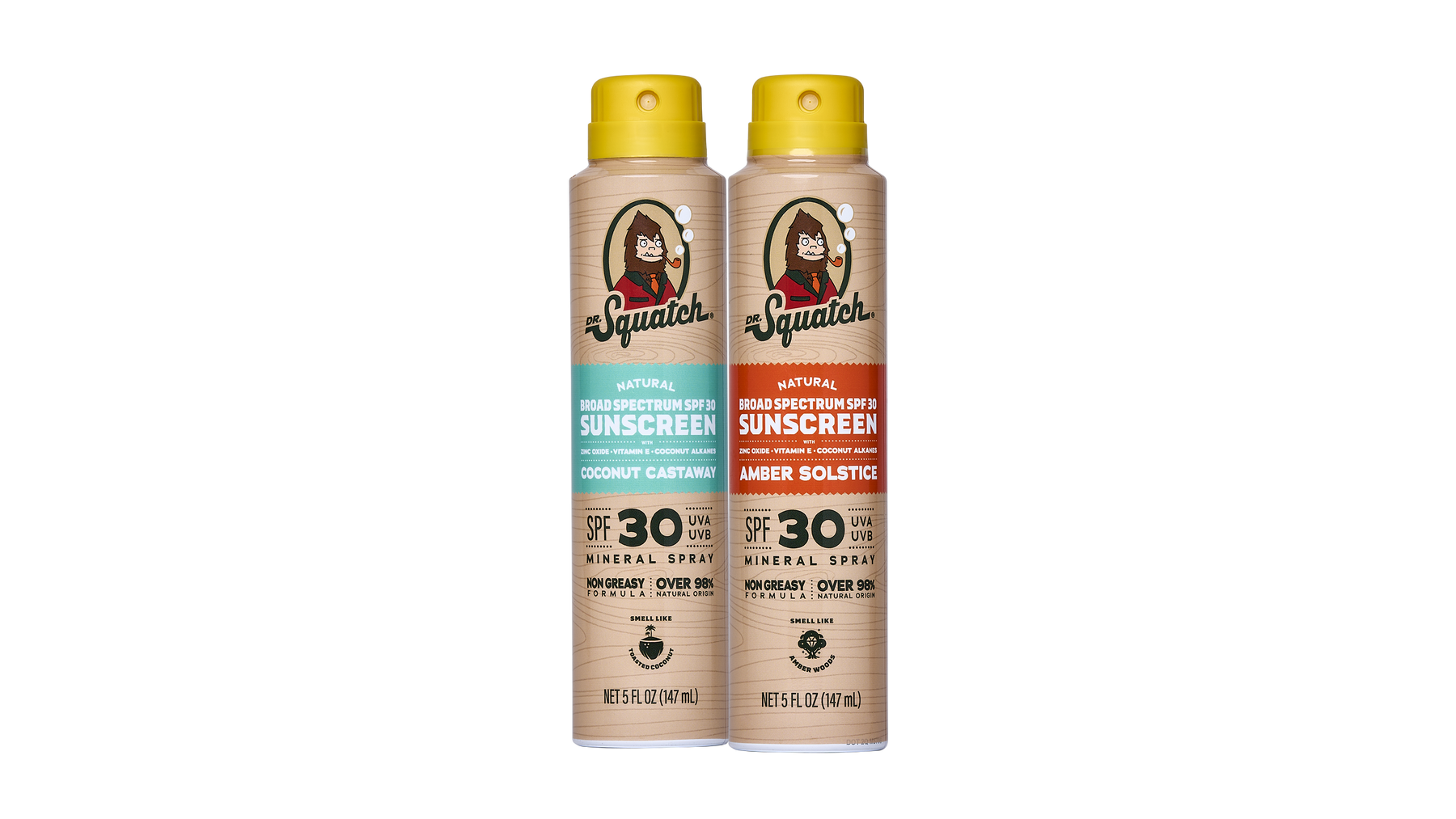 Dr. Squatch Spray Sunscreen | SPF 30 UVA/UVB Protection | Non-Greasy Mineral Sunscreen for Men - Outdoor Shield